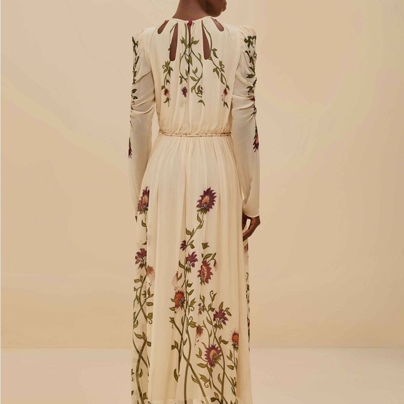 Farm Rio: Multicolor Romantic Nature Long Sleeve Maxi Dress - Picture 10 of 13